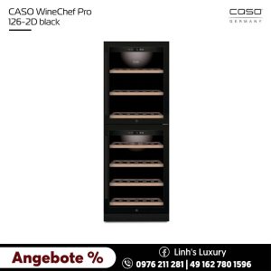 Tủ Bảo Quản Rượu CASO WineChef Pro 126-2D black