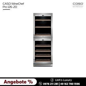 Tủ Bảo Quản Rượu CASO WineChef Pro 126-2D inox