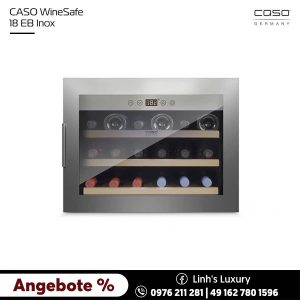 Tủ giữ rượu 18 chai CASO EB inox