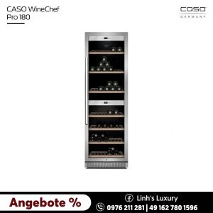 Tủ Bảo Quản Rượu CASO WineChef Pro 180 black